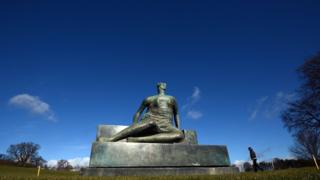 Draped Seated Woman at Yorkshire Sculpture Park in Wakefield