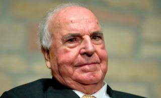 Former German Chancellor Helmut Kohl poses in 2011