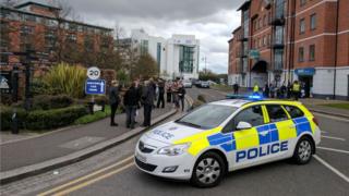 Police car at the scene