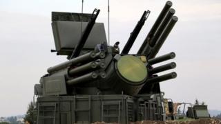 Ikibunda Pantsir-S1 cy'abarusiya gikoreshwa mu kwirinda ibitero byo mu kirere muri Syria