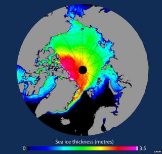 Arctic sea ice thickness
