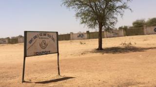 A signpost of the Government Girls Science and Technical College is pictured in Dapchi in the northeastern state of Yobe, Nigeria March 3, 2018.