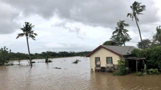 Flooding caused by Cyclone Josie in Nailaga Village, Ba, Fiji, 1 April 2018