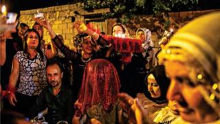 A traditional wedding ceremony in Hasankeyf