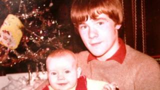 Paul Whitters with baby brother Aidan