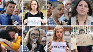 Collage of advocates and Parkland suvivors in a collage image