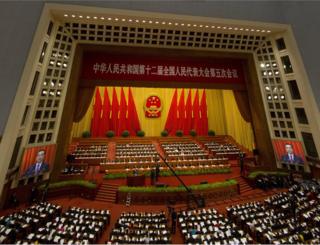 The annual National People's Congress at Beijing's Great Hall of the People, 5 March
