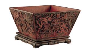 Chinese lacquerware rice measure from the Ming dynasty