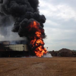 Fire in factory