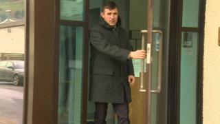 Steven Welsby, 40, outside Aberystwyth Magistrates Court
