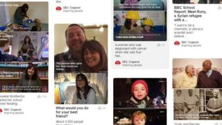 Screengrab of inspiring people Pinterest board