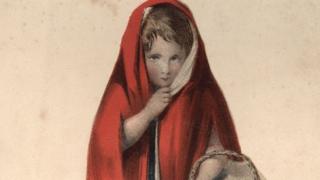 19th Century illustration of Little Red Riding Hood