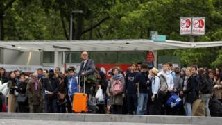 Passengers at Orly airport in Paris , 2 June