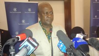 Kiongozi wa waangalizi wa uchaguzi kutoka mataifa ya Jumuiya ya Madola aliyekuwa rais wa Ghana John Mahama
