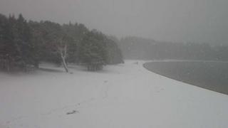 Snow at Loch Morlich on 24 April