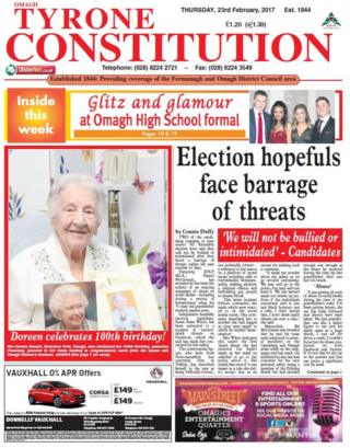 Tyrone Constitution front page