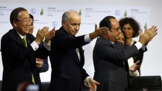 World leaders applauded as the deal was passed through