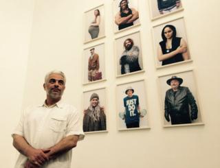 Kazem Hakimi at his exhibition