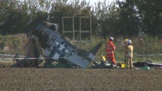 Emergency services at the scene of the crash