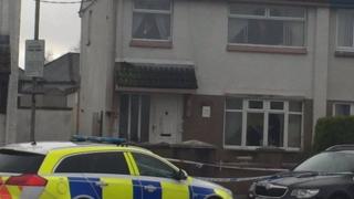 Police are at the scene of the shooting in Coleraine