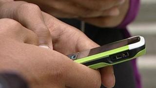Text message on phone