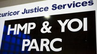 An HMP Parc sign
