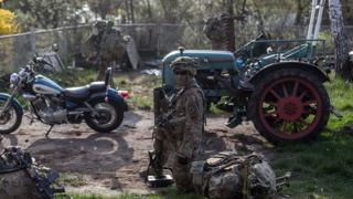 Американский солдат на базе Хоэнфельс