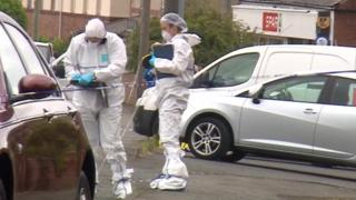 Forensic police investigate