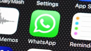 Whatsapp on a phone screen