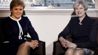 Nicola Sturgeon and Theresa May