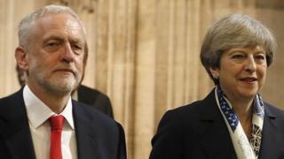 Jeremy Corbyn and Theresa May