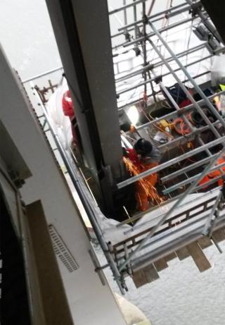 Welding work on Forth Road Bridge