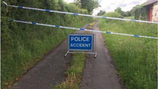 The site where the man's body was found was cordoned off by police