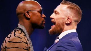 Myweather kushoro na Conor McGregor kulia
