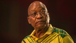 South Africa's president Jacob Zuma