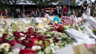 Floral tributes at Borough Market
