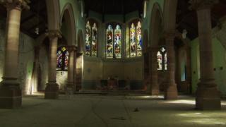 Interior of former church