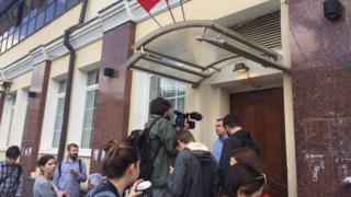 у штаба Навального в Москве 6.07.2017