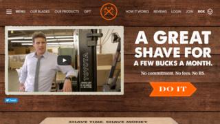 Screen grab of Dollar Shave Club