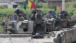 Soldados surcoreanos en un ejercicio militar