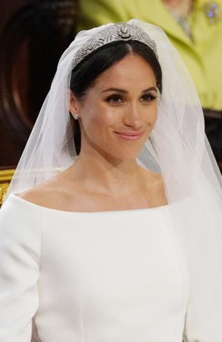 Meghan Markle in St George"s Chapel, Windsor Castle for her wedding to Prince Harry