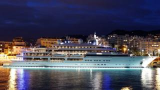 Luxury yacht in Nice
