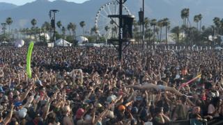 Crowd at Coachella festival