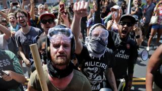Антифашисты против ультраправых в Шарлотсвилле