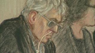 Court artist sketch of Ian Brady
