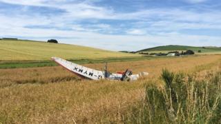Crashed microlight