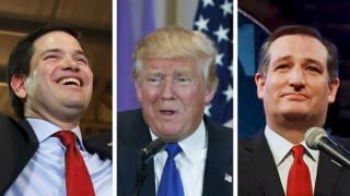 Rubio, Trump and Cruz