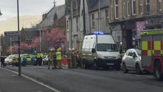 Emergency services at the scene