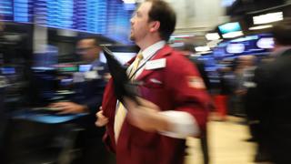 Trader on the New York Stock Exchange floor