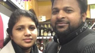 Vinisha Ajanraj and her husband Thangarasa Ajanraj